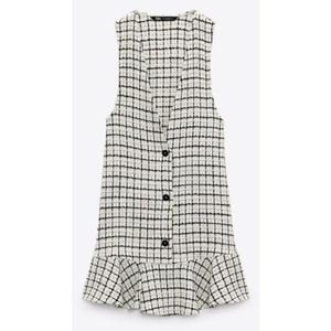 BRAND NEW Zara Sleeveless Tweed Dress Sz M